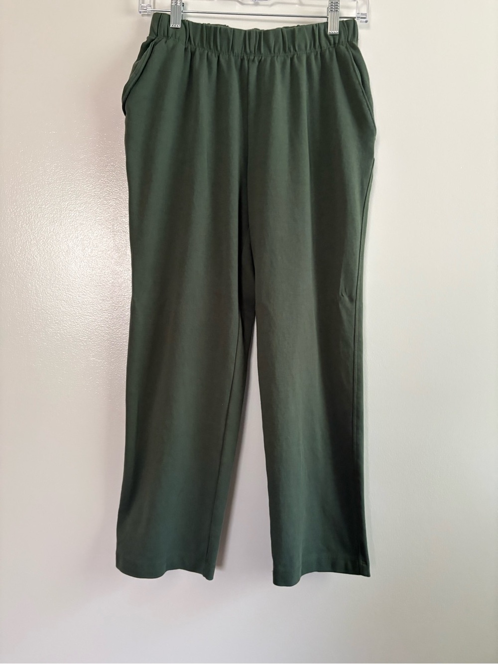 Lands' End Women’s Sport Knit High-Rise Straight Leg Green Pants Size XS